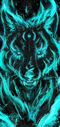This phone live wallpaper features an awe-inspiring painting of a demon embedded in a black backdrop