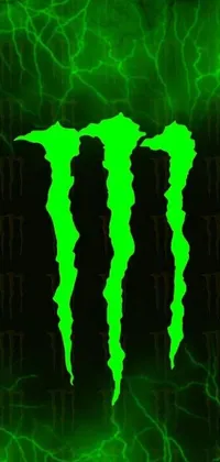 Check out this stunning phone live wallpaper featuring the Monster Energy logo against a vibrant green background