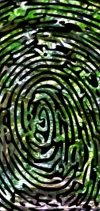 This phone live wallpaper features a close-up of a fingerprint with trees in the background, showcasing a digital rendering that adds a modern feel to its overall look