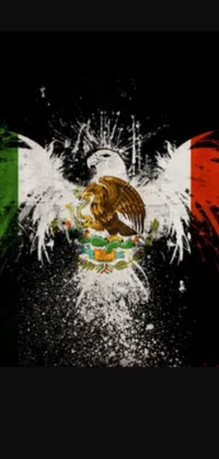 Looking for a dynamic and visually appealing live wallpaper for your mobile phone? Look no further than our Mexican flag and phoenix-inspired design! This captivating wallpaper features a striking black background with smooth and seamless transitions between an album cover, a sunset landscape with silhouetted palm trees, and dynamic images of eagles in flight