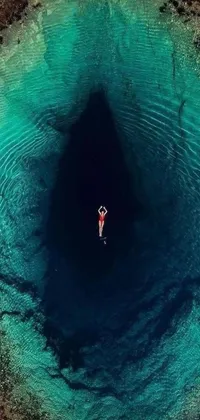 This phone live wallpaper showcases a serene swimming pool and stunning landscape