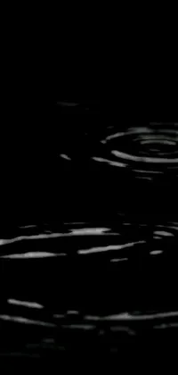 This live wallpaper features a black and white photo of a water drop against a dark background