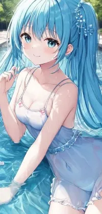 Water Hairstyle Cartoon Live Wallpaper