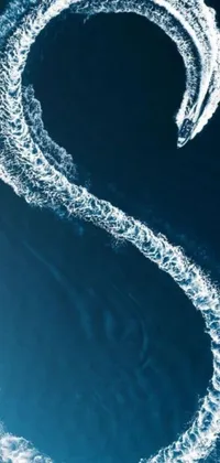 This phone live wallpaper features a dynamic digital art with a pair of flying jet skis in a striking aerial shot