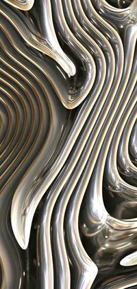 Get lost in a mesmerizing metal object live wallpaper inspired by abstract illusionism