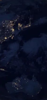 This stunning live wallpaper for your phone showcases a breathtaking view of the earth from space at night, with a powerful Japanese lightning goddess at the center