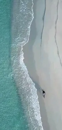 This live wallpaper captures the beauty of a serene beach in the Bahamas with stunning aerial footage and breathtaking detail