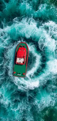 This dynamic live wallpaper showcases a stunning boat on a beautiful body of water