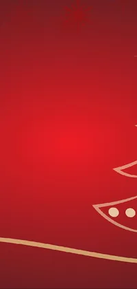 The Christmas Tree live wallpaper displays a stunning holiday tree adorned with festive decor on a vibrant red background