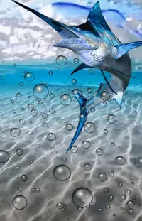 Water Liquid Marlin Live Wallpaper