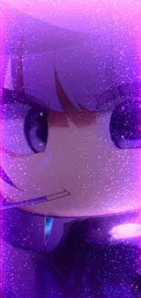 This live wallpaper highlights a detailed close-up of someone wearing headphones, made in a chibi style