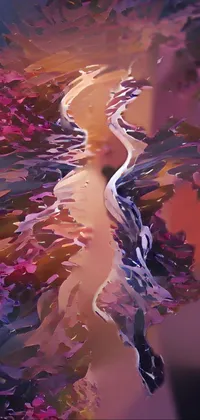 Water Liquid Purple Live Wallpaper
