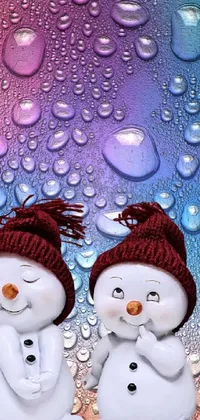 Water Liquid Snowman Live Wallpaper
