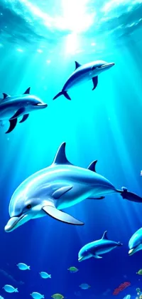 Dolphins Underwater Live Wallpaper