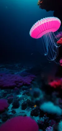 Water Marine Invertebrates Blue Live Wallpaper