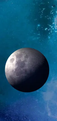 Water Moon Electric Blue Live Wallpaper