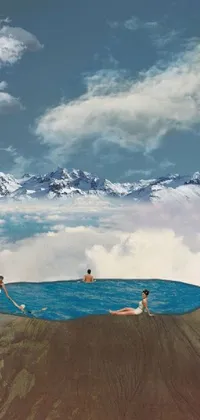 Water Mountain Cloud Live Wallpaper