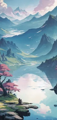 Water Mountain Sky Live Wallpaper