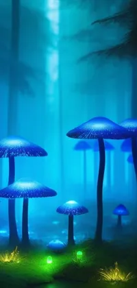 Water Mushroom Light Live Wallpaper