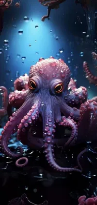 Water Octopus Marine Invertebrates Live Wallpaper