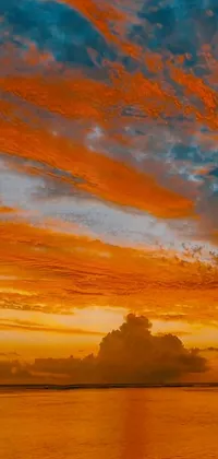 Water Orange Cloud Live Wallpaper