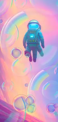 Introducing a stunning, high-quality phone live wallpaper featuring an astronaut floating in space