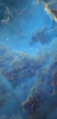 Experience the awe-inspiring beauty of outer space and the majestic power of water with this phone live wallpaper