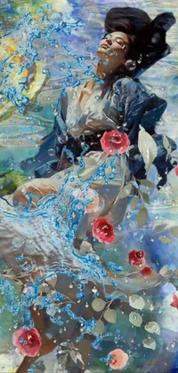 Water People In Nature Paint Live Wallpaper