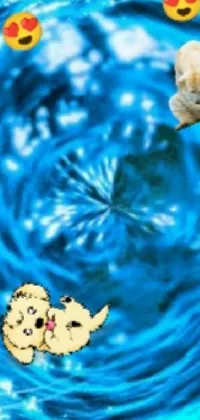 Water Petal Blue Live Wallpaper