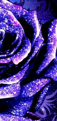 Elevate your phone's look with the Purple Rose live wallpaper