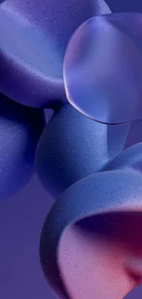 Introducing a stunning new phone live wallpaper with a close up of a 3D cell phone against a dynamic purple background