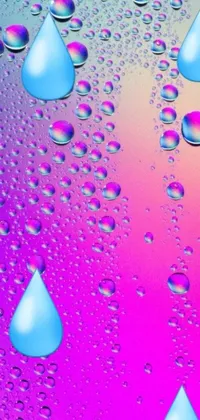 This phone live wallpaper showcases an artistic design inspired by flickr and featuring a digital art rendition of a water droplets on a surface