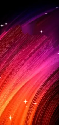 This phone live wallpaper showcases a beautiful red and purple background with smooth flowing lines