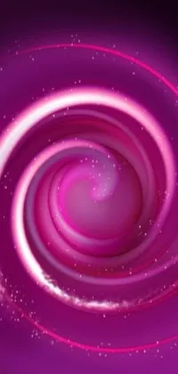 Transform your phone with a stunning live wallpaper featuring a captivating spiral on a deep & rich purple background with vibrant shades of pink