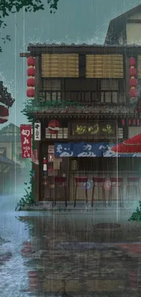 Immerse yourself in a serene live wallpaper featuring a cozy Tokyo izakaya scene