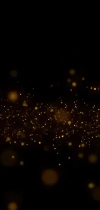This live wallpaper features a black background with gold sparkles, enhanced using Unreal Engine 4 technology