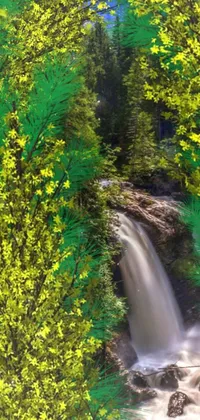 Enjoy a stunning waterfall live wallpaper for your phone