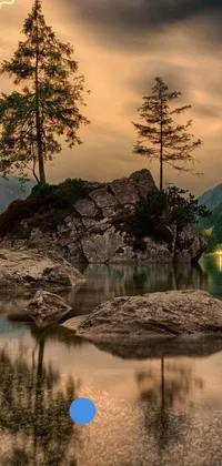 This phone live wallpaper captures the romanticism and beauty of an alpine scenery