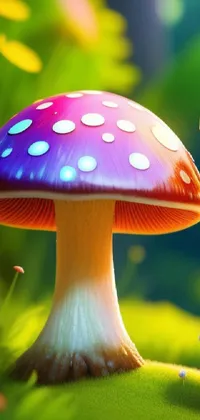 3d mushroom deals wallpaper