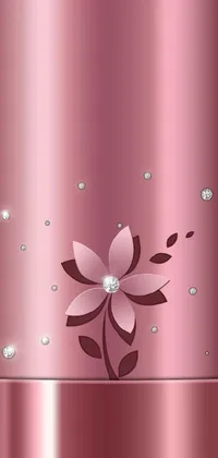 Enhance the look of your phone with this striking metal plate and flower close-up live wallpaper