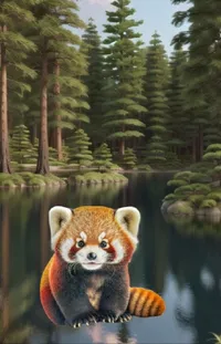 Water Plant Red Panda Live Wallpaper