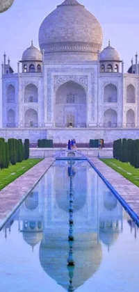Discover an awe-inspiring live wallpaper for your phone, featuring the world-famous Taj Mahal in India