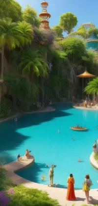 Enjoy a tropical paradise right on your phone with this stunning live wallpaper