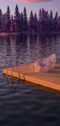 Looking for a calming and beautiful wallpaper to adorn your phone with? Check out the White Slippers Live Wallpaper! This 3D-rendered wallpaper features a pair of white slippers resting on a wooden dock overlooking a serene and peaceful forest