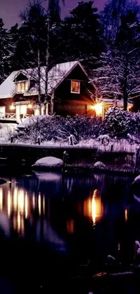 This mobile live wallpaper is perfect for those who love winter scenery