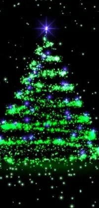 Give your phone a futuristic Christmas makeover with this green Christmas tree live wallpaper