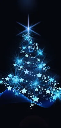 Looking for a stunning live wallpaper to bring the holiday spirit to your phone? Look no further than this Blue Christmas Tree Live Wallpaper