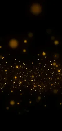 This live wallpaper features a stunning gold light design on a black background