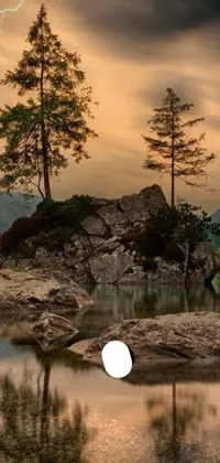 This phone live wallpaper showcases a stunning natural scene in Austria