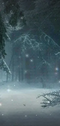 Transform your phone's screen into a mystical winter haven with this awe-inspiring live wallpaper